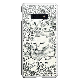 Чехол для Samsung S10E с принтом Коты мемы кошки в Кировске, Силикон | Область печати: задняя сторона чехла, без боковых панелей | киса | киска | коты | кошечки | кошка | кошки | мем | мем кот и девушки | мем с котом | мем с кошкой | мемы