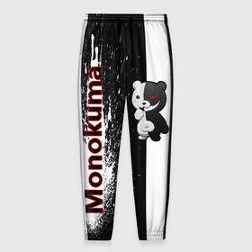 Мужские брюки 3D с принтом Monokuma в Кировске, 100% полиэстер | манжеты по низу, эластичный пояс регулируется шнурком, по бокам два кармана без застежек, внутренняя часть кармана из мелкой сетки | monokuma | игра | медведь | монокума | плюшевый | робот