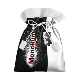 Подарочный 3D мешок с принтом Monokuma в Кировске, 100% полиэстер | Размер: 29*39 см | Тематика изображения на принте: monokuma | игра | медведь | монокума | плюшевый | робот
