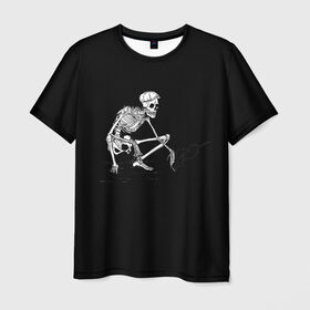 Мужская футболка 3D с принтом Slavs Skeleton в Кировске, 100% полиэфир | прямой крой, круглый вырез горловины, длина до линии бедер | snap | snap collection | гопник | скелет | славян