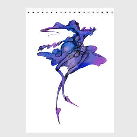 Скетчбук с принтом Танец в Кировске, 100% бумага
 | 48 листов, плотность листов — 100 г/м2, плотность картонной обложки — 250 г/м2. Листы скреплены сверху удобной пружинной спиралью | dance | девушка | синий фиолетовый | танец