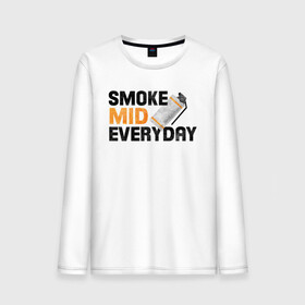 Мужской лонгслив хлопок с принтом Smoke Mid Everyday в Кировске, 100% хлопок |  | asiimov | asimov | beast | counter | counter strike | cs | easy | ez | gg | ggwp | global | go | gradient | howl | hyper | mem | meme | memes | offensive | smoke | strike | азимов | вой | градиент | зверь | контра | лого | логотип