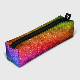 Пенал 3D с принтом Блестки радуги в Кировске, 100% полиэстер | плотная ткань, застежка на молнии | абстракция | блеск | блестки | блестяжки | блестяшки | градиент | радуга | узор | фон | яркий узор