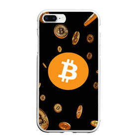 Чехол для iPhone 7Plus/8 Plus матовый с принтом BITCOIN в Кировске, Силикон | Область печати: задняя сторона чехла, без боковых панелей | bitcoin | btc | биткоин | валюта | деньги | криптовалюта