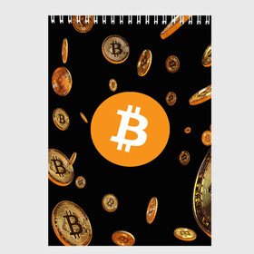 Скетчбук с принтом BITCOIN в Кировске, 100% бумага
 | 48 листов, плотность листов — 100 г/м2, плотность картонной обложки — 250 г/м2. Листы скреплены сверху удобной пружинной спиралью | bitcoin | btc | биткоин | валюта | деньги | криптовалюта