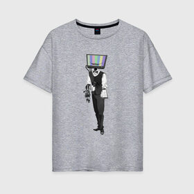 Женская футболка хлопок Oversize с принтом Убийца времени в Кировске, 100% хлопок | свободный крой, круглый ворот, спущенный рукав, длина до линии бедер
 | игры | компьютер | прокастинация | телевизор | телефон