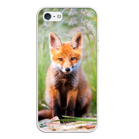 Чехол для iPhone 5/5S матовый с принтом Лисичка в Кировске, Силикон | Область печати: задняя сторона чехла, без боковых панелей | fox | foxy | животное | звери | лиса | лисенок | лисичка | милая | рыжая | фокс