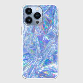 Чехол для iPhone 13 Pro с принтом 3d ice glitch в Кировске,  |  | Тематика изображения на принте: 3d | 3д | glitch | ice | блеск | блестки | глитч | глич | лед | мятая | пакет | свечение