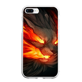 Чехол для iPhone 7Plus/8 Plus матовый с принтом Пламенный лев Inferno в Кировске, Силикон | Область печати: задняя сторона чехла, без боковых панелей | 
