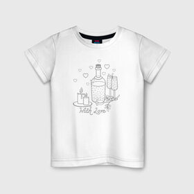 Детская футболка хлопок с принтом Романтическое свидание в Кировске, 100% хлопок | круглый вырез горловины, полуприлегающий силуэт, длина до линии бедер | 
