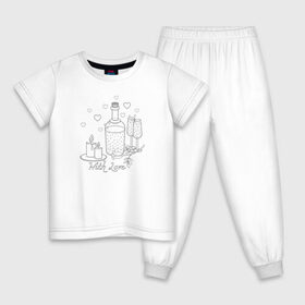 Детская пижама хлопок с принтом Романтическое свидание в Кировске, 100% хлопок |  брюки и футболка прямого кроя, без карманов, на брюках мягкая резинка на поясе и по низу штанин
 | 