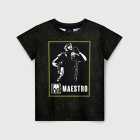 Детская футболка 3D с принтом Maestro в Кировске, 100% гипоаллергенный полиэфир | прямой крой, круглый вырез горловины, длина до линии бедер, чуть спущенное плечо, ткань немного тянется | maestro | r6s | rainbow six siege | маэстро | оперативник | персонаж