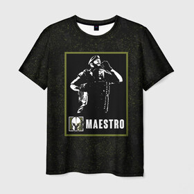 Мужская футболка 3D с принтом Maestro в Кировске, 100% полиэфир | прямой крой, круглый вырез горловины, длина до линии бедер | maestro | r6s | rainbow six siege | маэстро | оперативник | персонаж