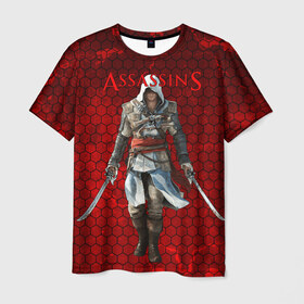 Мужская футболка 3D с принтом Assassin’s Creed в Кировске, 100% полиэфир | прямой крой, круглый вырез горловины, длина до линии бедер | Тематика изображения на принте: action adventure | action rpg | creed | игра | мультиплатформенная | паркур | стелс