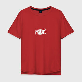 Мужская футболка хлопок Oversize с принтом TILT в Кировске, 100% хлопок | свободный крой, круглый ворот, “спинка” длиннее передней части | 16 | counterstrike | global offensive | memes | source | tilt | тильт