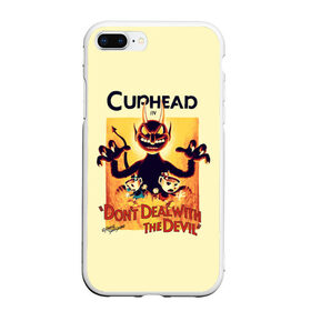 Чехол для iPhone 7Plus/8 Plus матовый с принтом Cuphead в Кировске, Силикон | Область печати: задняя сторона чехла, без боковых панелей | Тематика изображения на принте: cup head | cuphead | game | games | игра | игры | кап хэд | купахэд