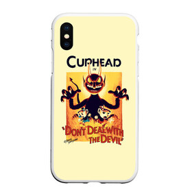 Чехол для iPhone XS Max матовый с принтом Cuphead в Кировске, Силикон | Область печати: задняя сторона чехла, без боковых панелей | Тематика изображения на принте: cup head | cuphead | game | games | игра | игры | кап хэд | купахэд