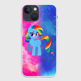 Чехол для iPhone 13 mini с принтом Радуга Дэш в Кировске,  |  | baby | girl | horse | kawaii | luna | my little pony | princess | rainbow | rainbow dash | девочкам | девочки | детям | единорог | животные | кавайный | конь | лошадь | луна | малыш | облака | пегас | пинки пай | пони | радуга дэш