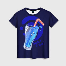 Женская футболка 3D с принтом Slime drink в Кировске, 100% полиэфир ( синтетическое хлопкоподобное полотно) | прямой крой, круглый вырез горловины, длина до линии бедер | drink | genshin | genshin impact | slime | геншин | геншин импакт | гидро | коктейл | слайм
