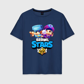 Женская футболка хлопок Oversize с принтом Генерал Гавс - Brawl Stars в Кировске, 100% хлопок | свободный крой, круглый ворот, спущенный рукав, длина до линии бедер
 | brawl | brawler | brawlstars | chromatic | colonel | legendary | ruffs | supercell | боец | бравл | бравлер | бравлпасс | бравлстарс | бравлстарсигра | лега | легендарка | новый перс | перс бравл | суперселл | суперцел | хр