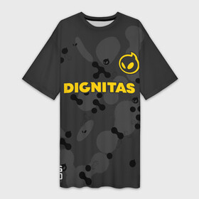 Платье-футболка 3D с принтом Dignitas | Jersey pro (2022 23) в Кировске,  |  | 0x000000123 | csgo | dignitas | f0rest | friberg | дигнитас | кс | форма