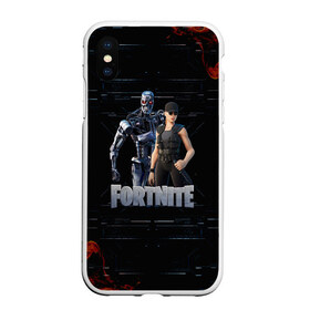 Чехол для iPhone XS Max матовый с принтом Fortnite - Terminator в Кировске, Силикон | Область печати: задняя сторона чехла, без боковых панелей | Тематика изображения на принте: chapter 2 | fortnite | fortnite 3 | fortnite terminator | sarah connor and terminator 800 | t 800 | t 800 fortnite | сара коннор | скин t 800 | скин терминатора | терминатор | терминатор т 800 | фортнайт | фортнайт глава 2 | фортнайт тер