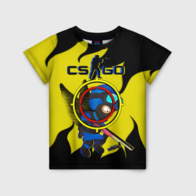 Детская футболка 3D с принтом CS GO GRAFFITI в Кировске, 100% гипоаллергенный полиэфир | прямой крой, круглый вырез горловины, длина до линии бедер, чуть спущенное плечо, ткань немного тянется | Тематика изображения на принте: 