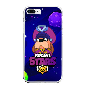 Чехол для iPhone 7Plus/8 Plus матовый с принтом Brawl Stars - Генерал Гавс в Кировске, Силикон | Область печати: задняя сторона чехла, без боковых панелей | 2020 | 2021 | brawl | colonel | dog | leon | ruffus | space | stars | бравл | браво | гавс | генерал | корабль | космический | космос | леон | лион | новые | новый | персонаж | персонажи | пес | планеты | собака | страс