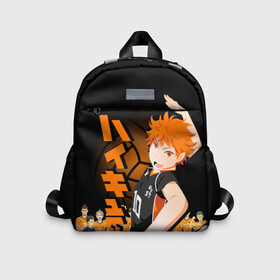 Детский рюкзак 3D с принтом HAIKYUU!! Шоё Хината и его команда в Кировске, 100% полиэстер | лямки с регулируемой длиной, сверху петелька, чтобы рюкзак можно было повесить на вешалку. Основное отделение закрывается на молнию, как и внешний карман. Внутри дополнительный карман. По бокам два дополнительных кармашка | Тематика изображения на принте: anime | haikyu | haikyuu | karasuno | аниме | волейбол | ворон | карасуно | манга | мяч | сёё хината