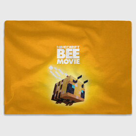 Плед 3D с принтом Minecraft bee movie в Кировске, 100% полиэстер | закругленные углы, все края обработаны. Ткань не мнется и не растягивается | 