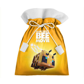 Подарочный 3D мешок с принтом Minecraft bee movie в Кировске, 100% полиэстер | Размер: 29*39 см | 