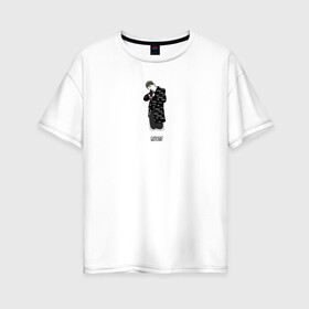 Женская футболка хлопок Oversize с принтом Gotcha в Кировске, 100% хлопок | свободный крой, круглый ворот, спущенный рукав, длина до линии бедер
 | art | dorama | kdrama | kpop | minimalism | text | арт | дорама | минимализм | рисунок | текст