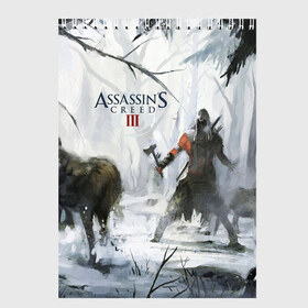 Скетчбук с принтом Assassin’s Creed 3 в Кировске, 100% бумага
 | 48 листов, плотность листов — 100 г/м2, плотность картонной обложки — 250 г/м2. Листы скреплены сверху удобной пружинной спиралью | Тематика изображения на принте: black flag | brotherhood | chronicles | creed | game | origins | revelations | rogue | syndicate | unity | альтаир | ассасин | игры | кинжал | пираты