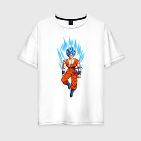 Женская футболка хлопок Oversize с принтом Dragon Ball Z в Кировске, 100% хлопок | свободный крой, круглый ворот, спущенный рукав, длина до линии бедер
 | 