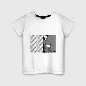 Детская футболка хлопок с принтом DEMON BLACK WHITE в Кировске, 100% хлопок | круглый вырез горловины, полуприлегающий силуэт, длина до линии бедер | fashion | fire | game | hip hop | rap | street style | top | игра | мода | огонь | рэп | топ | уличный стиль | хип хоп