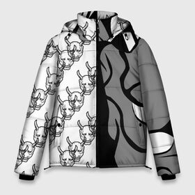Мужская зимняя куртка 3D с принтом DEMON BLACK/WHITE в Кировске, верх — 100% полиэстер; подкладка — 100% полиэстер; утеплитель — 100% полиэстер | длина ниже бедра, свободный силуэт Оверсайз. Есть воротник-стойка, отстегивающийся капюшон и ветрозащитная планка. 

Боковые карманы с листочкой на кнопках и внутренний карман на молнии. | fashion | fire | game | hip hop | rap | street style | top | игра | мода | огонь | рэп | топ | уличный стиль | хип хоп