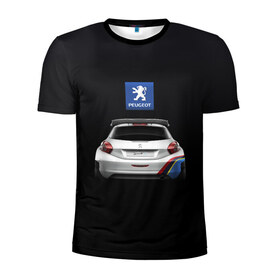 Мужская футболка 3D спортивная с принтом Peugeot sport в Кировске, 100% полиэстер с улучшенными характеристиками | приталенный силуэт, круглая горловина, широкие плечи, сужается к линии бедра | auto | emotion | motion | peugeot | sport | авто | лого | логотип | пежо | пижо | спорт