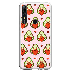 Чехол для Honor P Smart Z с принтом Love Avocado в Кировске, Силикон | Область печати: задняя сторона чехла, без боковых панелей | 14 февраля | love | авокадо | вкусняшка | день святого валентина | еда | любовь | паттерн | сердечко