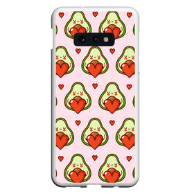 Чехол для Samsung S10E с принтом Love Avocado в Кировске, Силикон | Область печати: задняя сторона чехла, без боковых панелей | 14 февраля | love | авокадо | вкусняшка | день святого валентина | еда | любовь | паттерн | сердечко