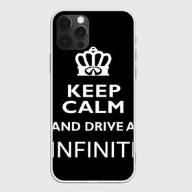 Чехол для iPhone 12 Pro Max с принтом Drive a INFINITI! в Кировске, Силикон |  | Тематика изображения на принте: 35 | auto | car | fx35 | infinity | keep calm | qx80 | sport | авто | автомобиль | водитель | гонщик | инфинити | королевский | король | корона | лого | логотип | любитель | марка | машина | подарок | рейсер