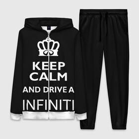 Женский костюм 3D с принтом Drive a INFINITI в Кировске,  |  | 35 | auto | car | fx35 | infinity | keep calm | qx80 | sport | авто | автомобиль | водитель | гонщик | инфинити | королевский | король | корона | лого | логотип | любитель | марка | машина | подарок | рейсер