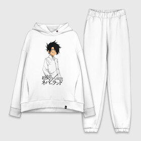 Женский костюм хлопок Oversize с принтом Обещанный Неверленд в Кировске,  |  | yakusoku no neverland | аниме | аниме персонаж | анимесериал | грейс филд | норман | обещанная страна грёз | обещанный неверленд | эмма