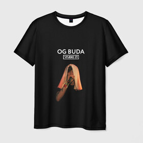 Мужская футболка 3D с принтом OG Buda в Кировске, 100% полиэфир | прямой крой, круглый вырез горловины, длина до линии бедер | Тематика изображения на принте: melon music | og buda | опг сити | русский рэп | рэп | тюмень | хип хоп
