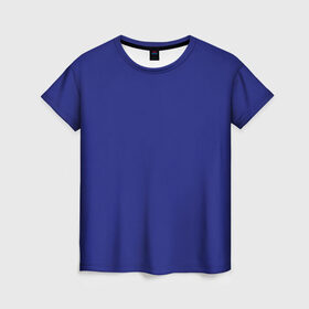 Женская футболка 3D с принтом Синий в Кировске, 100% полиэфир ( синтетическое хлопкоподобное полотно) | прямой крой, круглый вырез горловины, длина до линии бедер | blue | geometry | neon | texture | один тон | однотон | синий | текстура