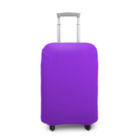 Чехол для чемодана 3D с принтом Фиолетовый в Кировске, 86% полиэфир, 14% спандекс | двустороннее нанесение принта, прорези для ручек и колес | geometry | neon | purple | texture | один тон | однотон | текстура | фиолетовый