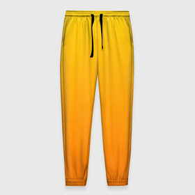 Мужские брюки 3D с принтом Оранжевый градиент в Кировске, 100% полиэстер | манжеты по низу, эластичный пояс регулируется шнурком, по бокам два кармана без застежек, внутренняя часть кармана из мелкой сетки | градиент | желтый | оранжевый | цвет