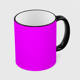 Кружка с принтом Маджента (без рисунка) в Кировске, керамика | ёмкость 330 мл | Тематика изображения на принте: маджента | однотонный | пурпурный | розовый | фиолетовый | фуксия | цвет