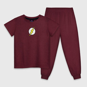 Детская пижама хлопок с принтом 8 Bit The Flash в Кировске, 100% хлопок |  брюки и футболка прямого кроя, без карманов, на брюках мягкая резинка на поясе и по низу штанин
 | Тематика изображения на принте: the flash | vdzabma | флэш