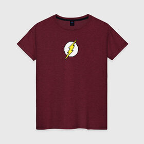 Женская футболка хлопок с принтом 8 Bit The Flash в Кировске, 100% хлопок | прямой крой, круглый вырез горловины, длина до линии бедер, слегка спущенное плечо | the flash | vdzabma | флэш