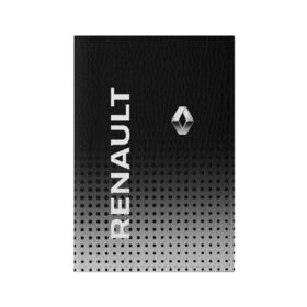 Обложка для паспорта матовая кожа с принтом Renault в Кировске, натуральная матовая кожа | размер 19,3 х 13,7 см; прозрачные пластиковые крепления | auto | avto | duster | kiger | logan | renault | reno | авто | дастер | логан | рено | рено логан | рэно